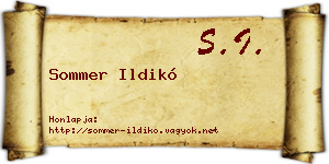 Sommer Ildikó névjegykártya