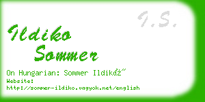 ildiko sommer business card